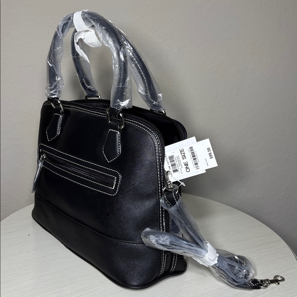 NWT Giani Bernini Black Saffiano Faux Leather Dome
Satchel. - Picture 7 of 7
